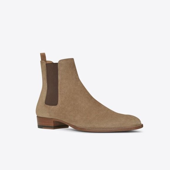 Saint Laurent Wyatt Chelsea Boot in Tobacco Suede. Size 41 8 M - Picture 12 of 13